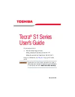 Preview for 1 page of Toshiba TECRA S1 Series User Manual