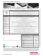 Preview for 2 page of Toshiba TECRA S5 Specifications