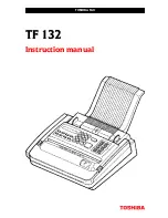 Toshiba TF 132 Instruction Manual preview