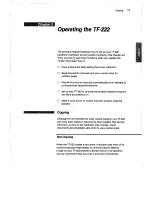 Preview for 17 page of Toshiba TF 222 Instruction Manual