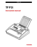 Toshiba TF P21 Instruction Manual preview