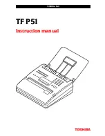 Toshiba TF P51 Instruction Manual preview