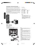 Preview for 16 page of Toshiba TheaterWide 20HL85 Owner'S Manual