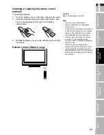 Preview for 19 page of Toshiba TheaterWide 20HL86 Owner'S Manual