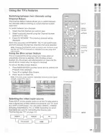 Предварительный просмотр 25 страницы Toshiba TheaterWide 20HLK67 Owner'S Manual