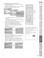 Предварительный просмотр 29 страницы Toshiba TheaterWide 20HLK67 Owner'S Manual