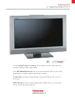 Предварительный просмотр 1 страницы Toshiba TheaterWide 20HLK67 Specifications