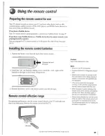 Предварительный просмотр 23 страницы Toshiba TheaterWide 32HL95 Owner'S Manual