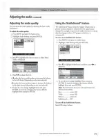 Предварительный просмотр 71 страницы Toshiba TheaterWide 32HL95 Owner'S Manual