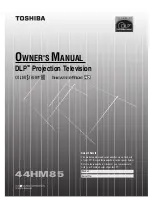 Toshiba TheaterWide 44HM85 Owner'S Manual предпросмотр