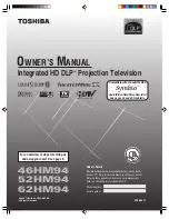 Toshiba TheaterWide 46HM94 Owner'S Manual preview