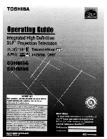 Предварительный просмотр 1 страницы Toshiba TheaterWide 50HM66 Operating Manual