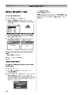 Preview for 22 page of Toshiba TheaterWide 50HM66 Operating Manual