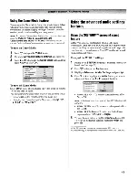 Предварительный просмотр 43 страницы Toshiba TheaterWide 50HM66 Operating Manual