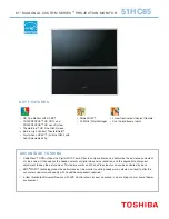 Preview for 1 page of Toshiba TheaterWide 51HC85 Specifications