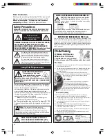 Preview for 2 page of Toshiba TheaterWide 52HMX94 Owner'S Manual