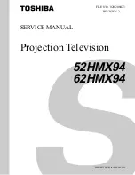 Preview for 1 page of Toshiba TheaterWide 52HMX94 Service Manual