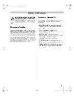 Предварительный просмотр 9 страницы Toshiba TheaterWide 57HM117 Owner'S Manual