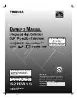 Предварительный просмотр 1 страницы Toshiba TheaterWide 62HM15 Owner'S Manual