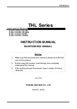 Preview for 1 page of Toshiba THL Series Instruction Manual