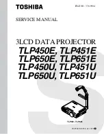 Preview for 3 page of Toshiba TLP-450U Service Manual