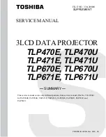 Toshiba TLP-470U Service Manual preview