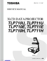 Preview for 1 page of Toshiba TLP-710U Service Manual