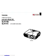 Предварительный просмотр 1 страницы Toshiba TLP-790U Owner'S Manual