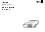 Preview for 1 page of Toshiba TLP-B2 Owner'S Manual