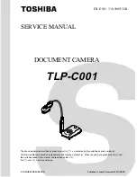 Preview for 1 page of Toshiba TLP-C001 - Document Camera Service Manual