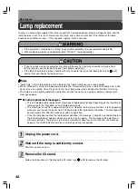 Preview for 42 page of Toshiba TLP-ET1B Owner'S Manual