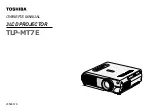 Toshiba TLP-MT7 - LCD Projector - 1000 ANSI Lumens Owner'S Manual preview