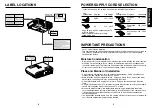 Preview for 5 page of Toshiba TLP-S10 Owner'S Manual