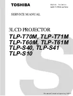 Toshiba TLP-S10 Service Manual preview