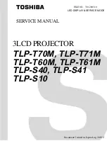 Preview for 18 page of Toshiba TLP-S10 Service Manual