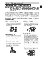 Preview for 3 page of Toshiba TLP-SX3500 User Manual – Operating Manual