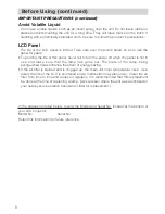 Preview for 8 page of Toshiba TLP-SX3500 User Manual – Operating Manual