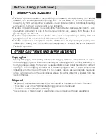 Preview for 9 page of Toshiba TLP-SX3500 User Manual – Operating Manual