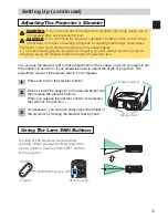 Preview for 15 page of Toshiba TLP-SX3500 User Manual – Operating Manual