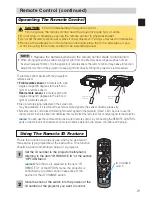 Preview for 21 page of Toshiba TLP-SX3500 User Manual – Operating Manual