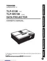 Toshiba TLP-WX100 Owner'S Manual preview