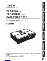 Toshiba TLP-WX200 Owner'S Manual preview