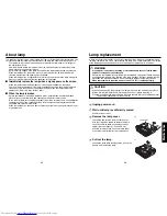 Предварительный просмотр 23 страницы Toshiba TLP-WX2200 Owner'S Manual