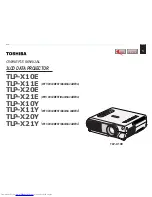 Toshiba TLP-X10E Manual preview