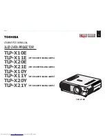 Preview for 1 page of Toshiba TLP-X10E Manual