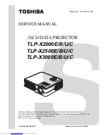 Toshiba TLP-X2000B Service Manual preview