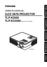 Toshiba TLP X2500 Owner'S Manual preview