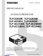 Toshiba TLP-X2500B Service Manual preview