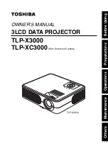 Preview for 2 page of Toshiba TLP-X3000 Owner'S Manual