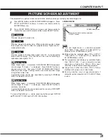 Preview for 31 page of Toshiba TLP X4100 Owner'S Manual